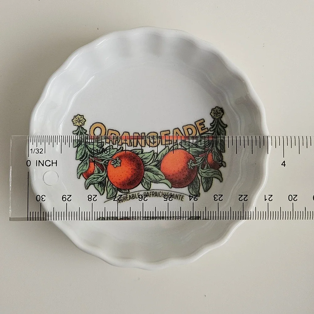 Williams Sonoma Rosanna Orangeade Tart Dish Ramekin White Made in Italy 3.75in